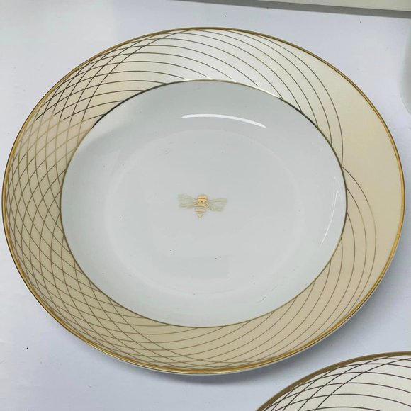Mary Kay Golden Anniversary Bumblebee Dinnerware 1 place Set New with Open Box.. - Picture 11 of 12